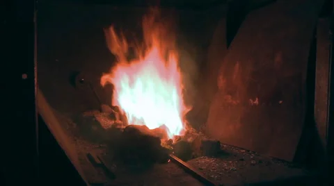 Furnace for tempering metal Stock Footage 53236597