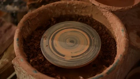 Furnishings in the ceramic studio. Pottery workshop. Stock Footage 170604002