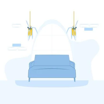 Furniture and decor elements vector Stock Illustration