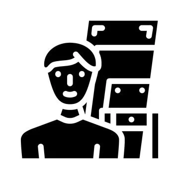 Furniture assembler glyph icon vector illustration Stock Illustration
