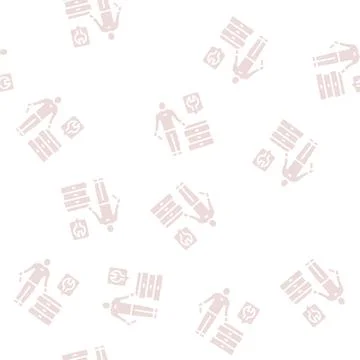 Furniture assembler glyph seamless pattern 库存插图
