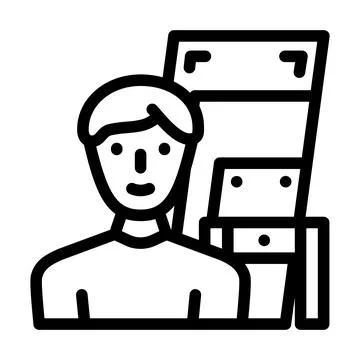 Furniture assembler line icon vector illustration Stock Illustration