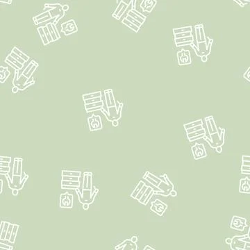 Furniture assembler line seamless pattern Stock Illustration
