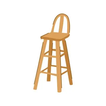 Furniture bar stool cartoon vector illustration Illustrazione stock