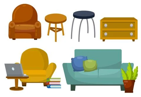 Furniture bedside table 스톡 일러스트