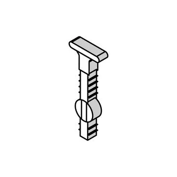 Furniture bolt hardware fitting isometric icon vector illustration Stock Illustration