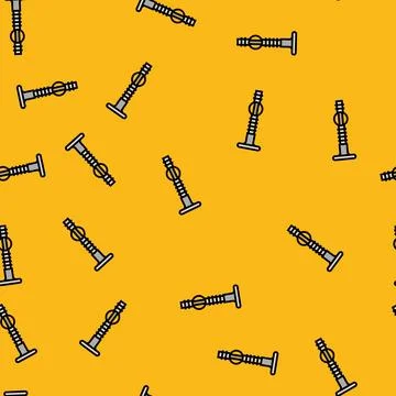 Furniture bolt hardware fitting vector seamless pattern Stock Illustration
