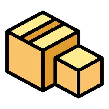 Furniture box icon vector flat Illustrazione stock