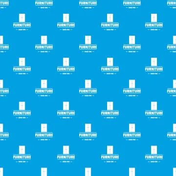 Furniture cabinet pattern vector seamless blue Stock Illustration