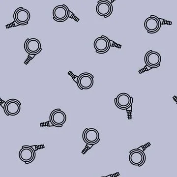 Furniture caster hardware fitting line seamless pattern Stock Illustration