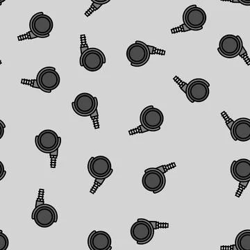Furniture caster hardware fitting vector seamless pattern Stock Illustration