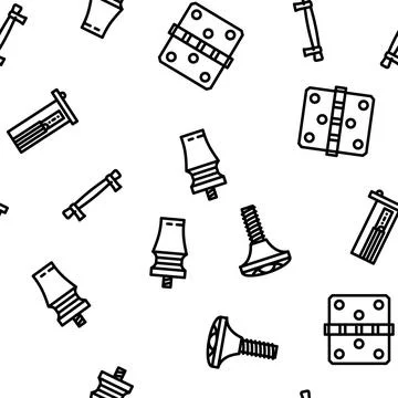 Furniture fitting construction vector seamless pattern 스톡 일러스트