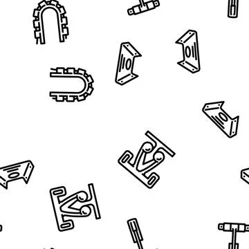 Furniture fitting construction vector seamless pattern Stock Illustration