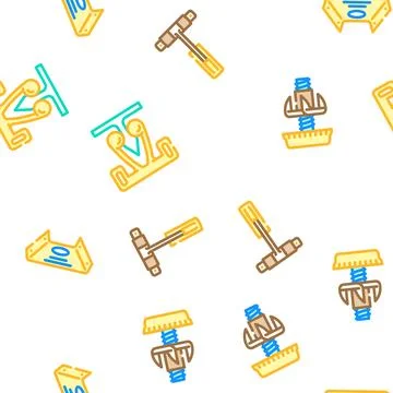 Furniture fitting construction vector seamless pattern Stock Illustration