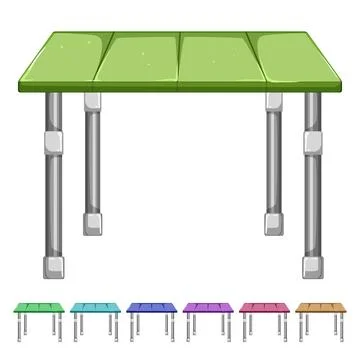 Furniture folding table cartoon vector graphic Stock Illustration
