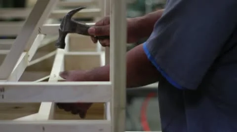 Furniture Frame Hammering Stock Footage 10791039