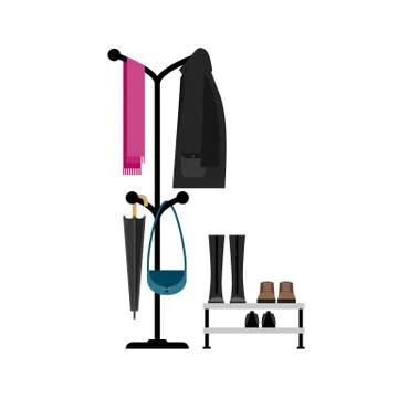 Furniture for hall. Stock Illustration