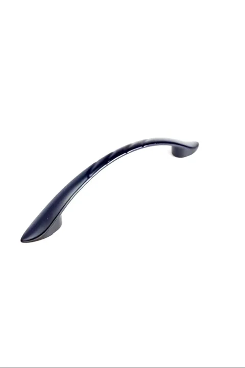 The furniture handle bracket is black. Rotation around the axis. Video stock 282439299