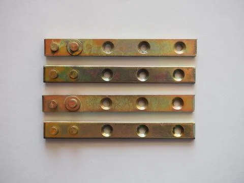 Furniture hardware eccentric pin hinge Stock Photos