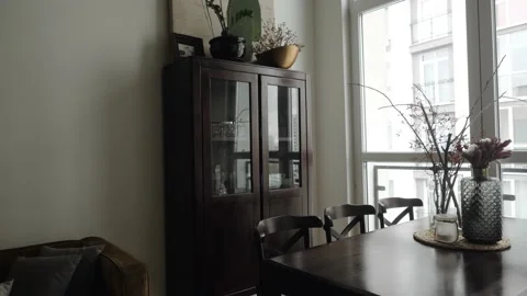 Furniture items in the dining room. Video stock 143948264
