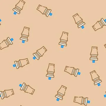 Furniture leg hardware fitting vector seamless pattern Stock Illustration