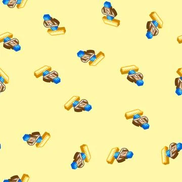 Furniture leveler hardware fitting isometric icon seamless pattern Stock Illustration