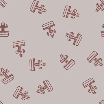 Furniture leveler hardware fitting line seamless pattern Stock Illustration
