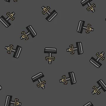 Furniture leveler hardware fitting vector seamless pattern Stock Illustration