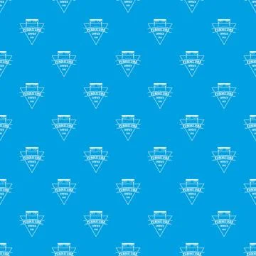 Furniture pattern seamless blue Stock Illustration