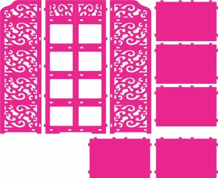 Furniture sample desgin for cnc-31 Stock Illustration