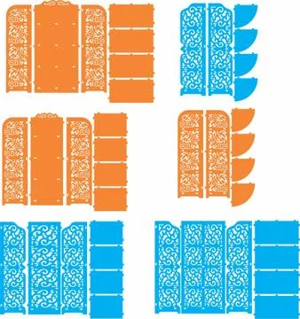 Furniture sample desgin for cnc Stock Illustration