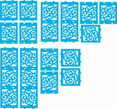 Furniture sample desgin for cnc Stock Illustration