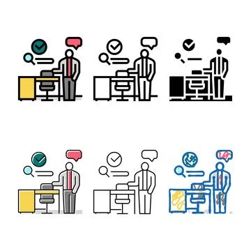 Furniture selection variations room interior color icon vector Stock Illustration
