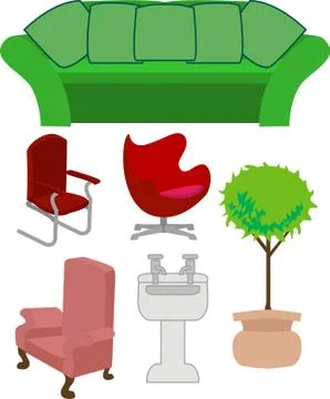 Furniture set Stock Illustration