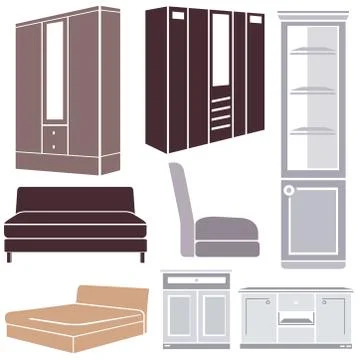 Furniture set Stock Illustration