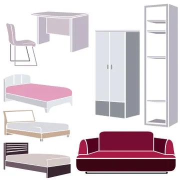 Furniture set Stock Illustration