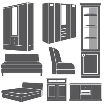 Furniture set Stock Illustration