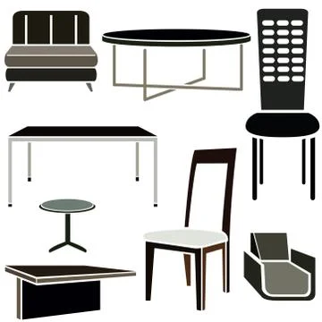 Furniture set Stock Illustration