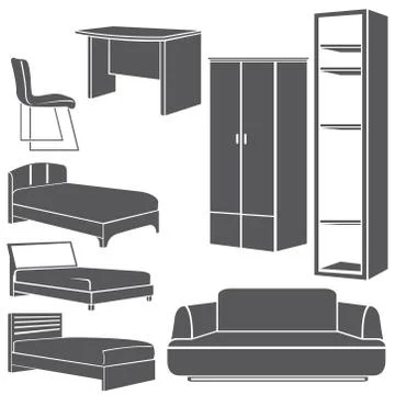 Furniture set Stock Illustration