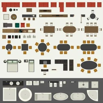 Furniture set Stock Illustration
