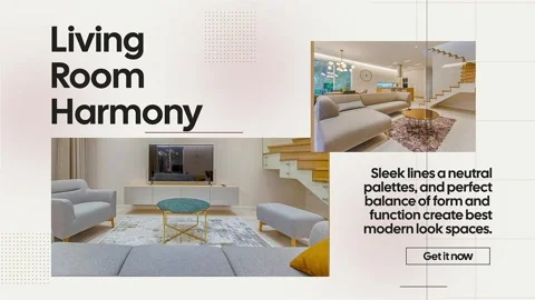 Furniture Slideshow After Effects stock