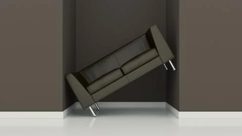Furniture in small space Stock Illustration