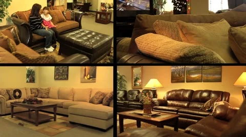 Furniture Store Multiscreen 2 Video stock 1095439