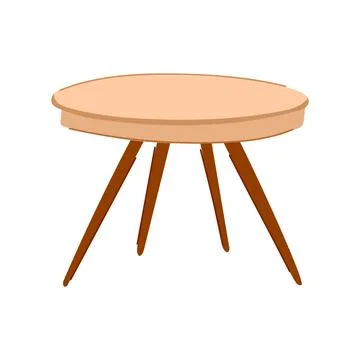 Furniture table dining cartoon vector illustration Stock Illustration