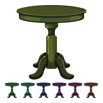 Furniture table dining cartoon vector graphic Illustrazione stock