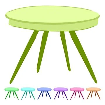 Furniture table dining vector cartoon graphic 스톡 일러스트