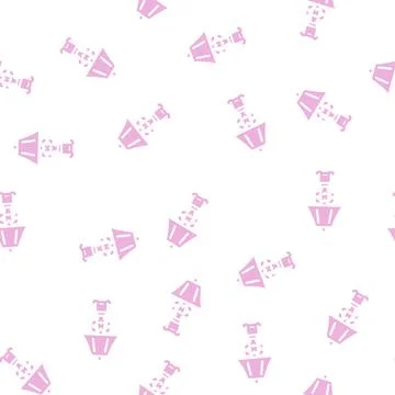 Furniture table lamp glyph vector seamless pattern 스톡 일러스트