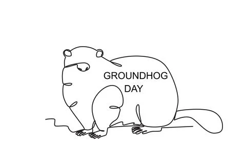 A furry cute groundhog Stock Illustration
