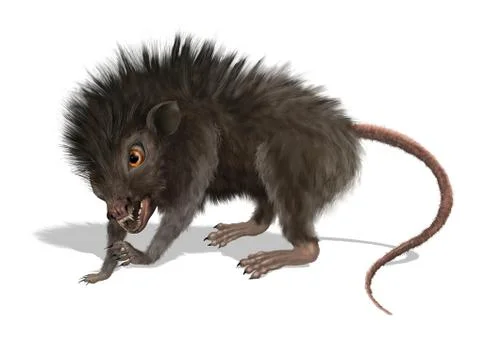 Furry Mutant Rat Stock Illustration