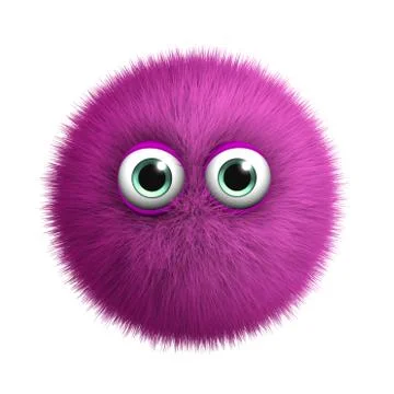Furry pink monster Stock-Illustration